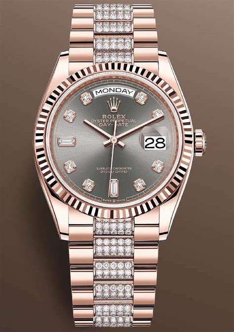 rolex day-date oyster 36 mm everose gold 128235-0052 new|Rolex Day.